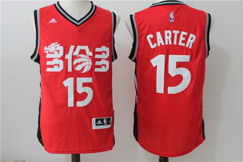 Men Toronto Raptors #15 Carter Red Adidas NBA Jerseys->toronto raptors->NBA Jersey